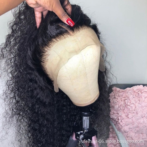 Wholesale Brazilian Hair Vendor Curly Cuticle Aligned Lace Front Wig for Black Women Closure Frontal Virgin Remy Human Hair Wigs